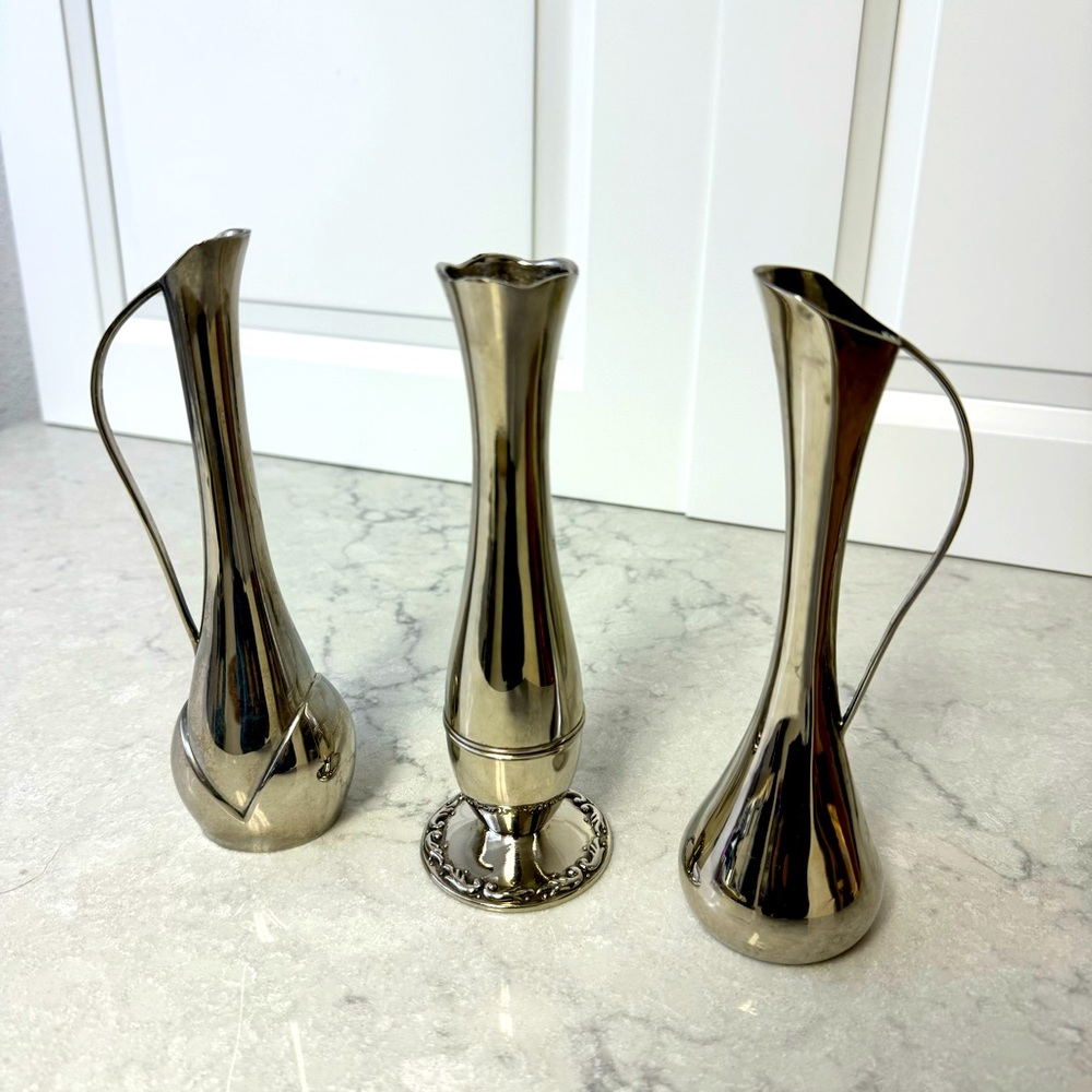 3 Vintage Bud Vase Lot